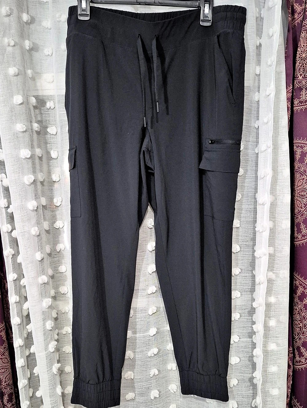 Black Cargo Jogger Pants